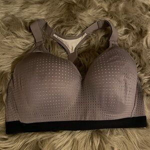 Victoria Sport Brown/Black Sports Bra with Breathable Mesh